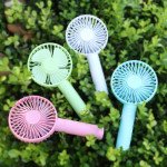 Wholesale Portable USB Rechargeable Handheld 3 Speed Strong Wind Electric Small Mini Cooling Fan (Pink)